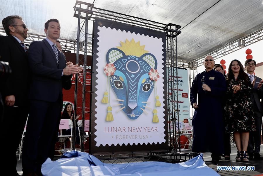 U.S.-LOS ANGELES-STAMPS-LUNAR NEW YEAR
