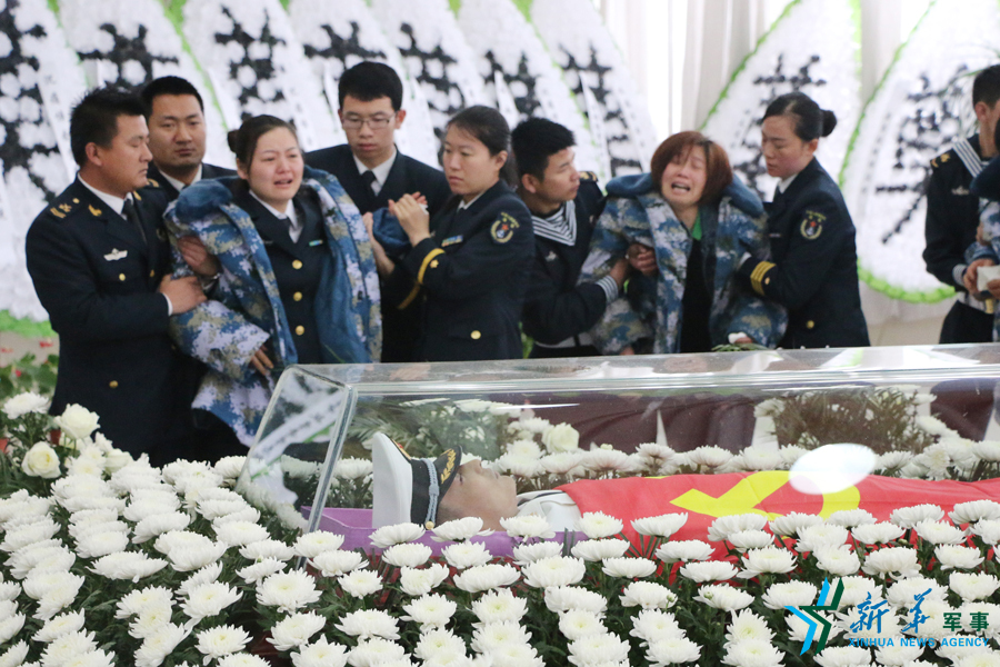 張超烈士遺體告別儀式現(xiàn)場。