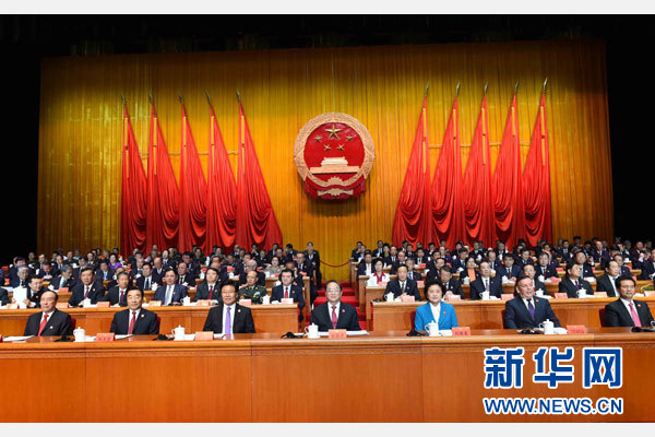 10月1日，慶祝中華人民共和國(guó)成立66周年暨新疆維吾爾自治區(qū)成立60周年大會(huì)在新疆人民會(huì)堂隆重舉行。 新華社記者 饒愛民 攝