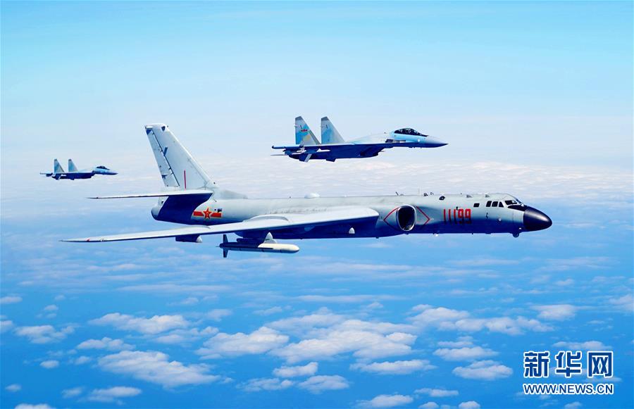 （圖文互動）（1）空軍發(fā)布宣傳片展現(xiàn)殲-20、蘇-35、轟-6K海上新航跡