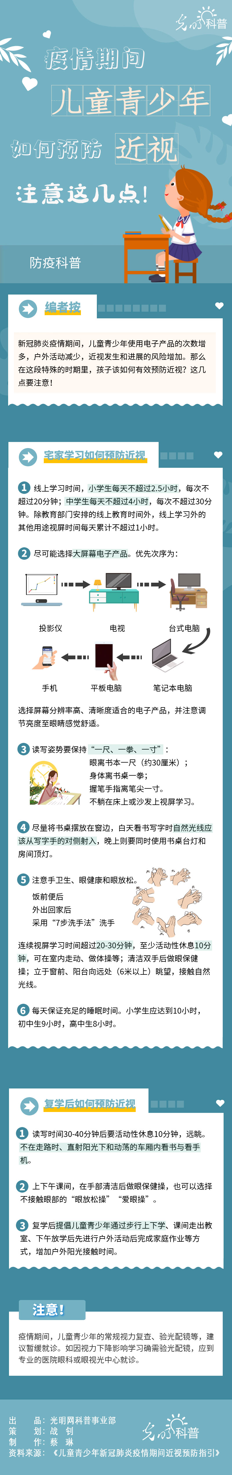 【防疫科普】疫情期間兒童青少年如何預(yù)防近視？注意這幾點(diǎn)！
