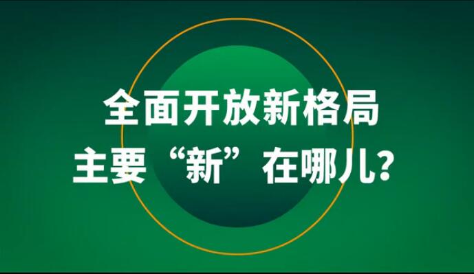 全面開放新格局主要“新”在哪兒？