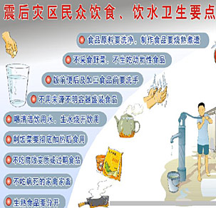 震后災(zāi)區(qū)民眾飲食、飲水衛(wèi)生要點(diǎn)