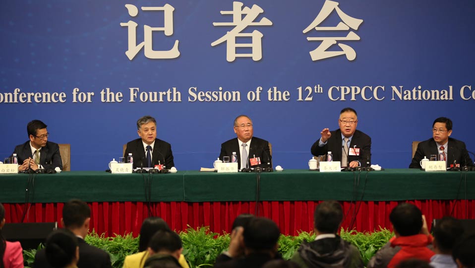 解振華、秦大河、吳曉青、胡存智、白巖松答記者問