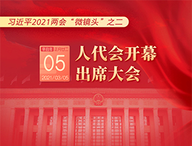 習(xí)近平2021兩會(huì)“微鏡頭”之二：3月5日 人代會(huì)開(kāi)幕，出席大會(huì)