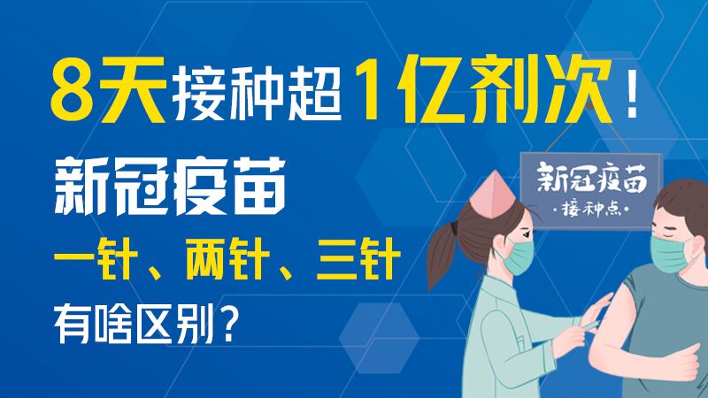8天接種超1億劑次！新冠疫苗一針、兩針、三針有啥區(qū)別？
