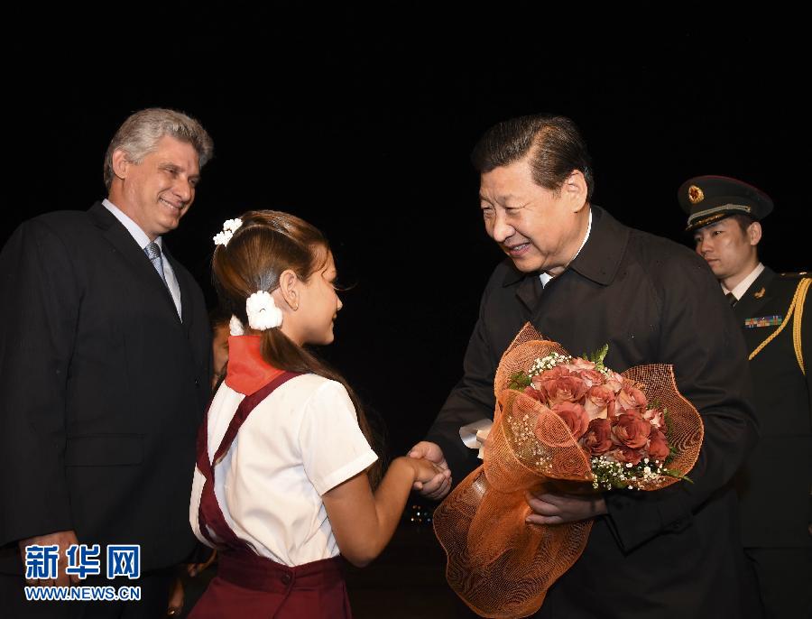 當(dāng)?shù)貢r(shí)間7月21日晚9時(shí)許，國(guó)家主席習(xí)近平乘坐的專機(jī)抵達(dá)哈瓦那何塞·馬蒂國(guó)際機(jī)場(chǎng)，開始對(duì)古巴進(jìn)行國(guó)事訪問。新華社記者李學(xué)仁攝