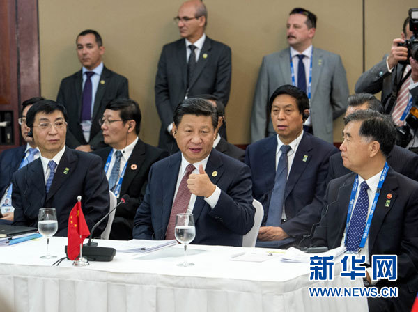 11月15日，金磚國家領導人非正式會晤在澳大利亞布里斯班舉行，中國國家主席習近平出席。新華社記者李學仁攝