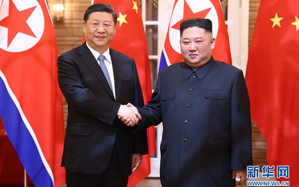 習(xí)近平同朝鮮勞動(dòng)黨委員長(zhǎng)、國(guó)務(wù)委員會(huì)委員長(zhǎng)金正恩舉行會(huì)談